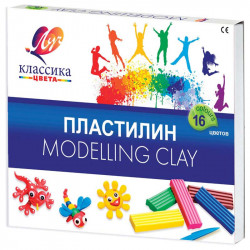 Plastilīns Klasika 16 krāsas, Luč