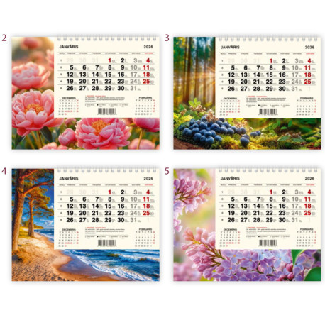 Galda kalendārs Pyramid (LV), Trilines